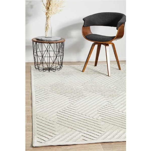 Rug Culture Off White & Natural Luxury Textured Rug 290X200CM