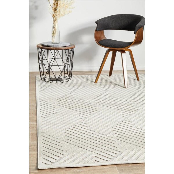 Rug Culture Off White & Natural Luxury Textured Rug 330X240CM