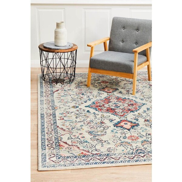 Rug Culture Cream Multi Vintage Look Transitional Rug 290X200CM