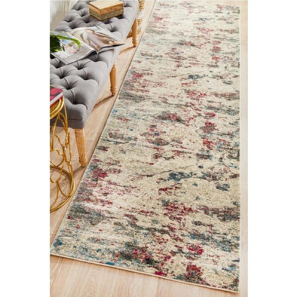 Rug Culture Stone Silky Finish Abstract Runner Rug 400X80CM