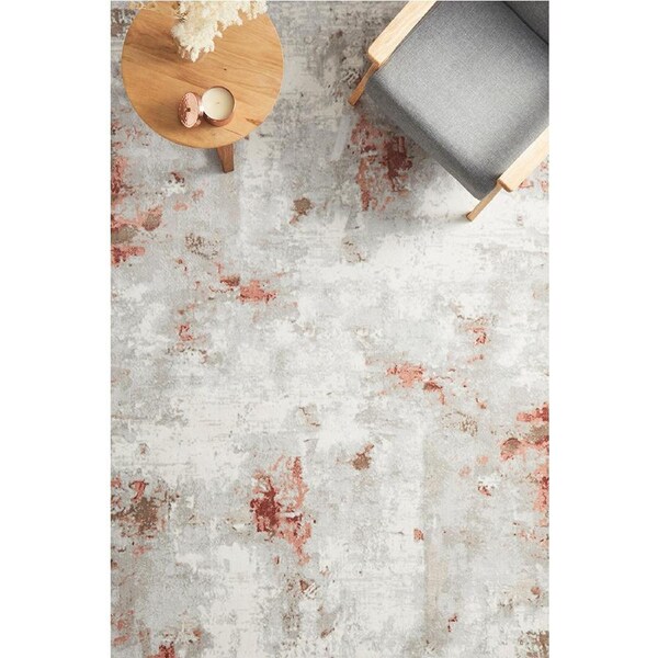 Rug Culture Silver & Blush Silky Vintage Look Rug 230X160CM