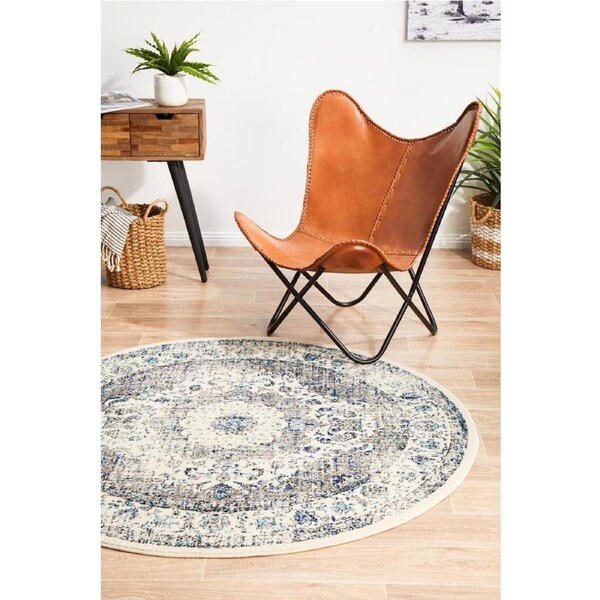 Rug Culture Bone Vintage Look Round Rug 150X150CM