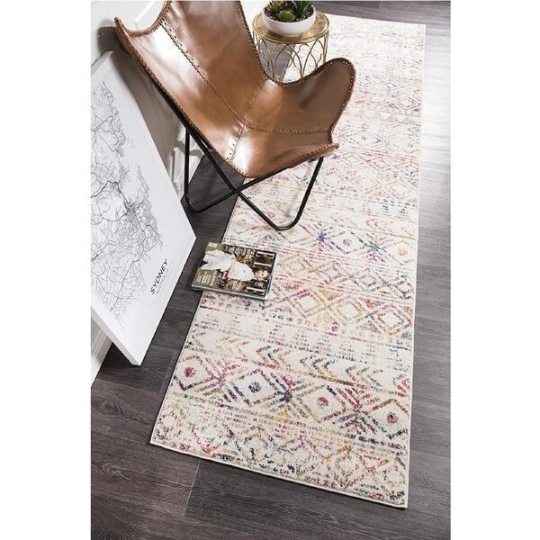 Rug Culture Multi Scandi Durable Runner Rug 500X80CM