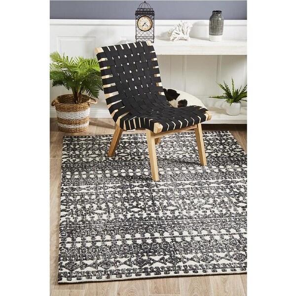 Rug Culture Levi 363 Ivory Black Rug 320X230CM