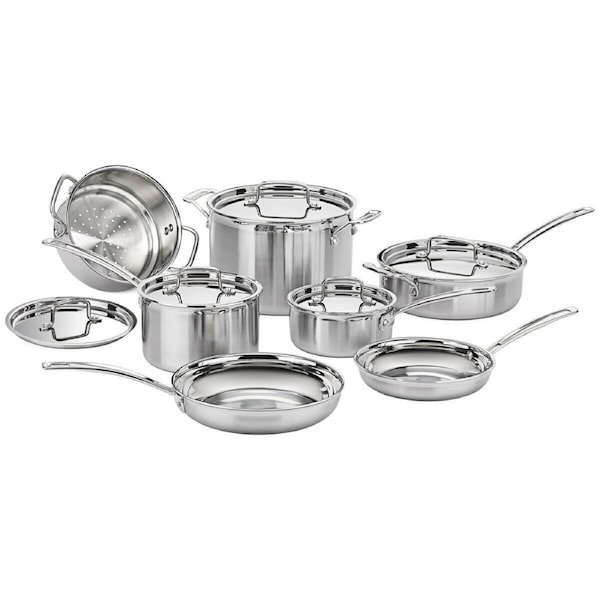 Cuisinart MultiClad Pro Triple Ply Stainless Steel 12 Piece Cookware Set