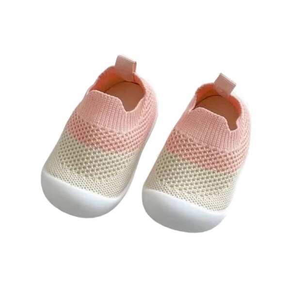 Deal365 Baby Anti-Slip Shoes Breathable Infant Crib Socks with Rubber Sole Soft Mesh Slippers for Boys and Girls