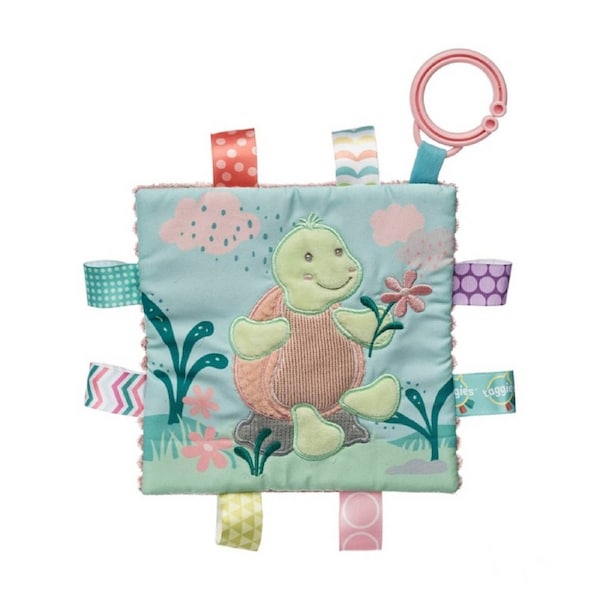 Mary Meyer Taggies Tippy Turtle Crinkle Me Activity Toy W/Tags & Squeaker
