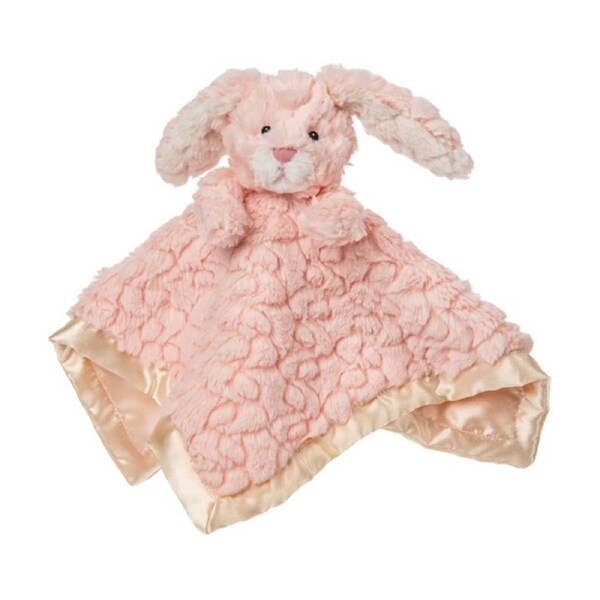 Mary Meyer Nursery Blush Bunny Soft Plush Character Cuddle Toy & Satin Blanket