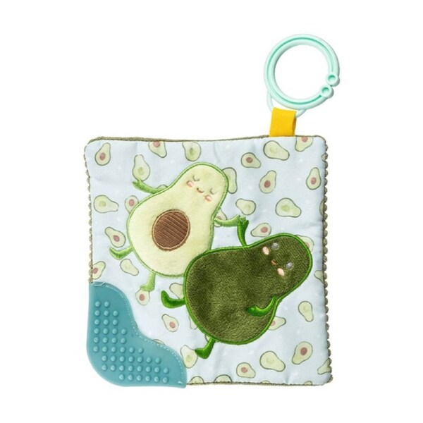 Mary Meyer Sweet Soothies Avocado Soft Plush Crinkle Teether Green With Hook