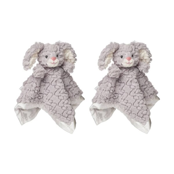 2PK Mary Meyer Nursery Shadow Bunny Character Cuddle Toy & Satin Blanket 33cm