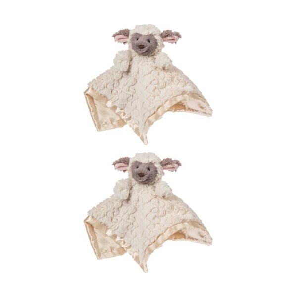 2PK Mary Meyer Nursery Lamb Soft Plush Character Cuddle Toy & Satin Blanket 33cm