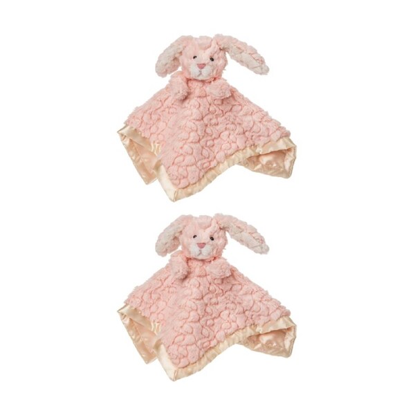 2PK Mary Meyer Nursery Blush Bunny Plush Character Cuddle Toy & Satin Blanket
