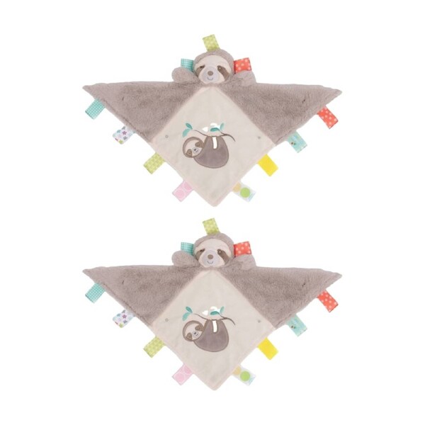 2PK Mary Meyer Taggies Molasses Sloth Microfiber Plush Character Toy & Blanket