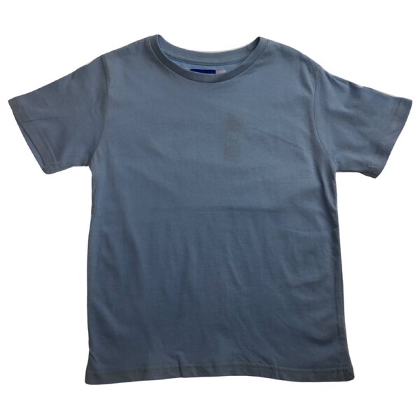 KIDS PLAIN T SHIRT Childrens Child 100% COTTON Boys Girls Basic Blank Tee Top - Sky Blue - 8