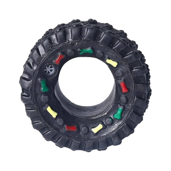Anypet Rubber Tyre Puppy Chew Toy Squeaky
