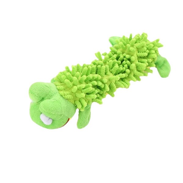 Anypet Green Frog Squeaky Plush Dog Toy