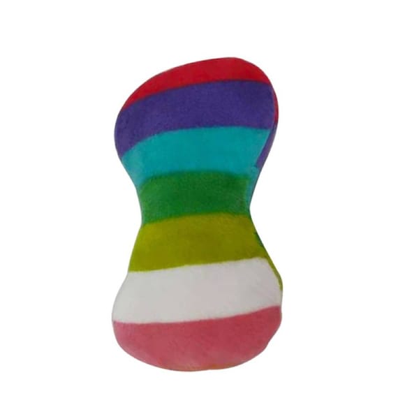Anypet Rainbow Plush Pipe Puppy Chew Toy Squeaky