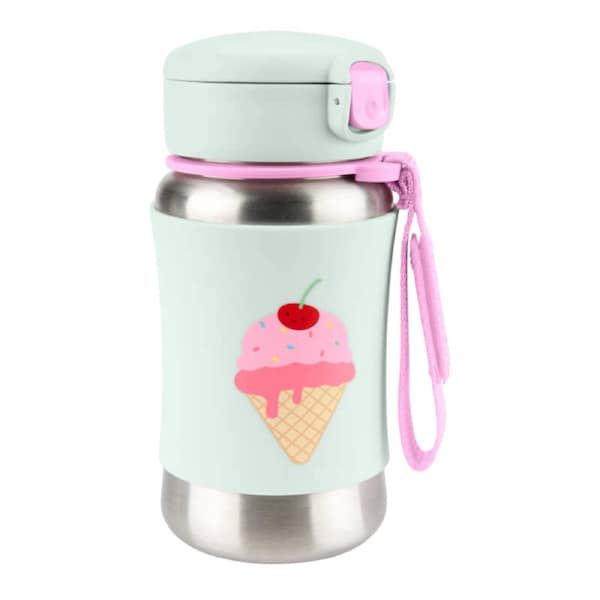 Spark Style Stainless Steel Straw Bottle 350ml - Ice Cream