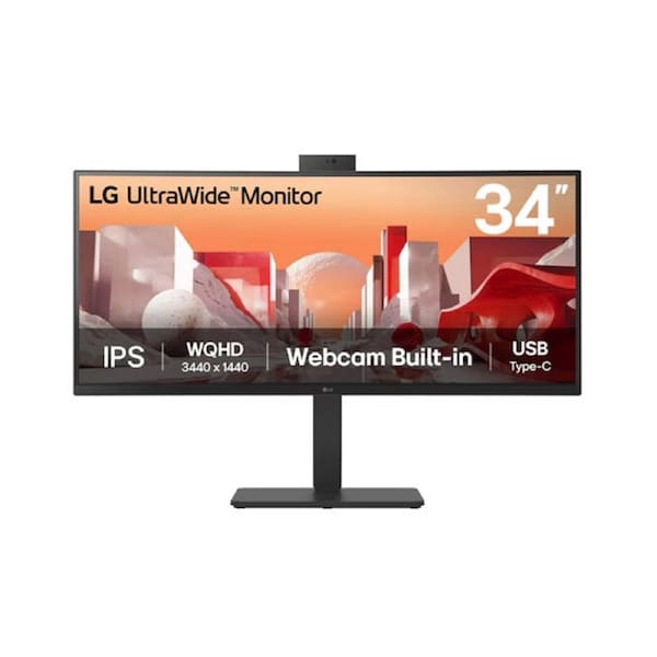 LG 34 UltraWide QHD Curved IPS Monitor with Webcam & USB-C