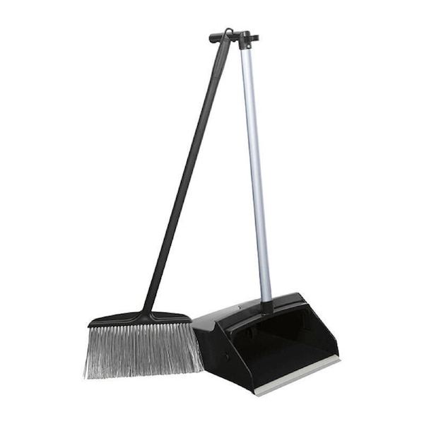 Cleanlink Black & Grey Lobby Pan & Brush Set