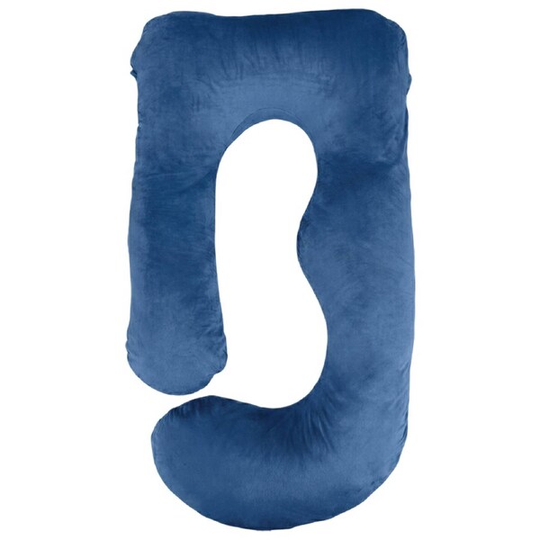 Playpals U-shaped Pregnancy Pillow 125cm Breathable Full Body Maternity Pillow Blue