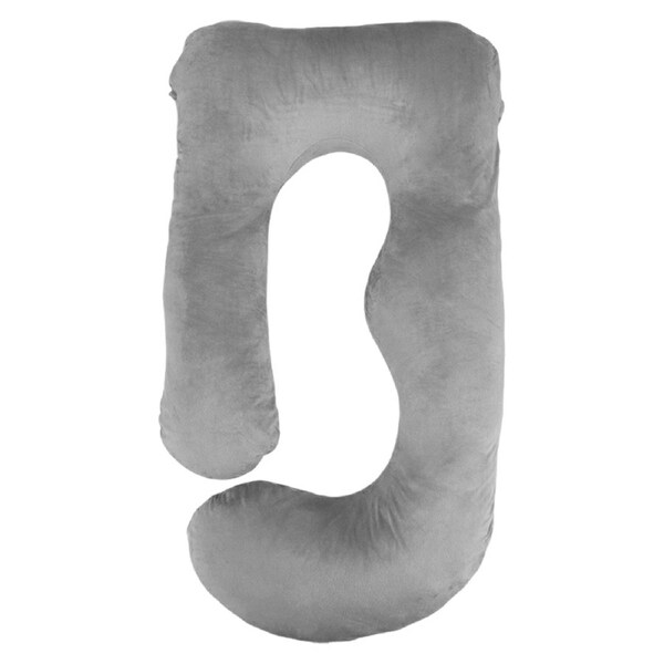 Playpals U-shaped Pregnancy Pillow 125cm Full Body Maternity Pillow Grey