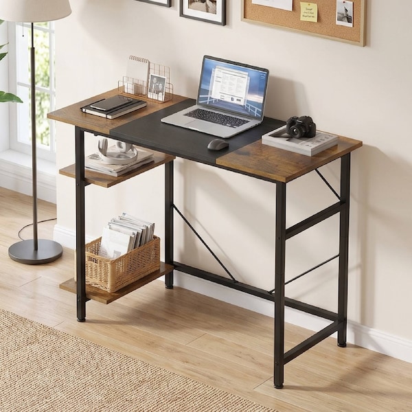 Advwin Reversible Computer Desk 90cm Home Office Desk Writing Table