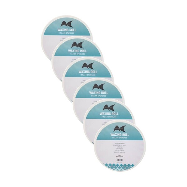 6PK Artists Choice Spunlace Wax Roll Absorbent Gentle Hair 80gsm 8cm x 100m