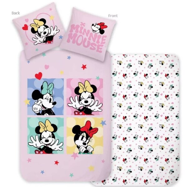 Disney Minnie Mouse Sweet Moments Cotton Quilt Cover Set - Toddler Bed Size