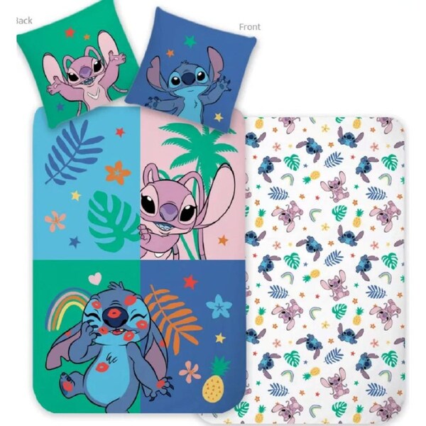Disney Lilo & Stitch Tropical Cotton Quilt Cover Set Toddler Bed Size
