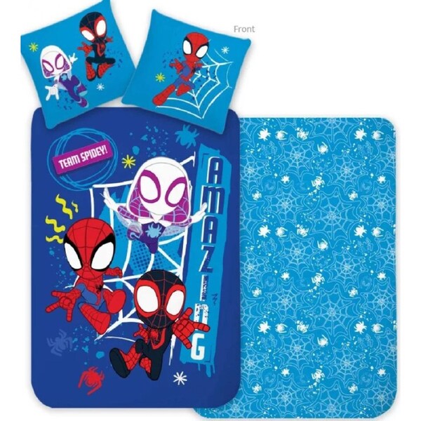 Marvel Spider-Man Spidey Team Kids Quilt Cover Set - Toddler Bed Size