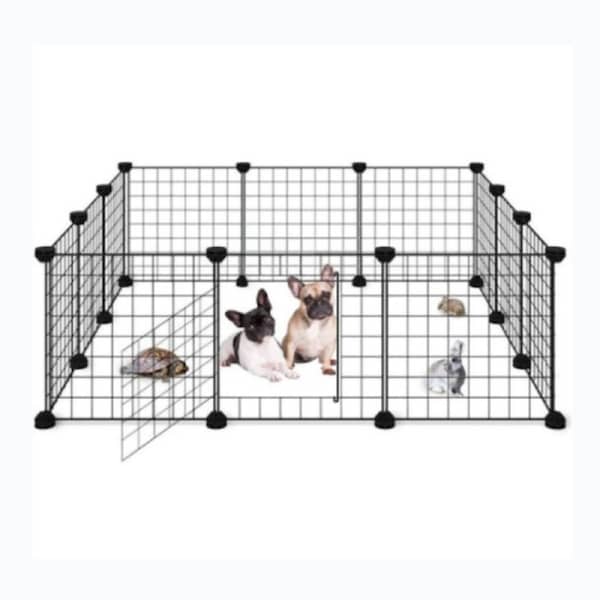 12 Panel Pet Dog Playpen Puppy Exercise Cage Enclosure Fence Cat Rabbit Play Pen