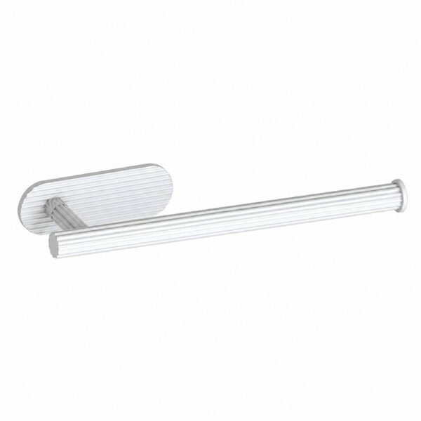 Stainless Steel Paper Towel Holder, No Punching, Cabinet Napkin Holder, Bathroom Towel Bar, White