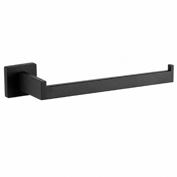 Stainless Steel Towel Bar Set, Black, Bathroom Towel Rack & Coat Hook, Paper Towel Holder