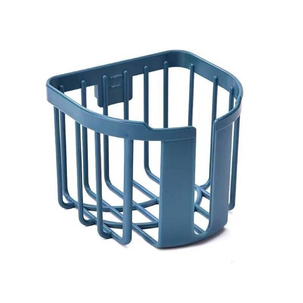 Wall Mount Toilet Paper Holder, ABS, Punch Free, Smooth, Tissue Box for Bathroom, Blue