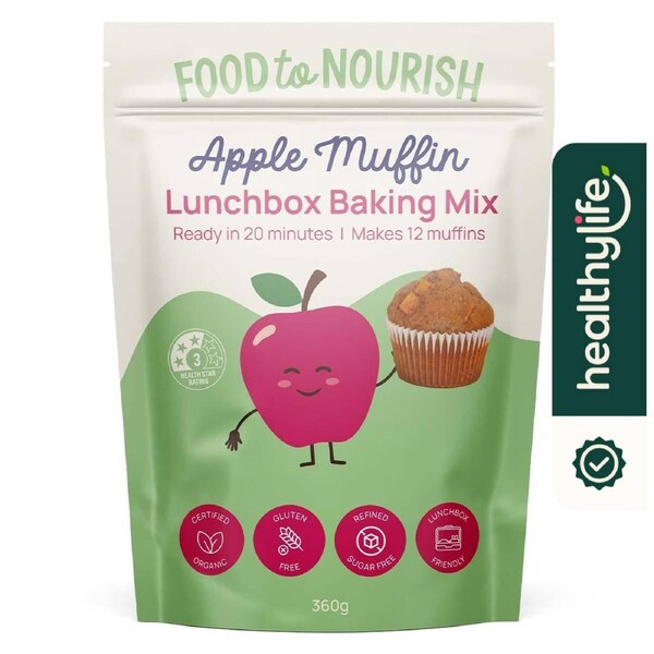 Food To Nourish Lunchbox Baking Mix Apple Cinnamon Muffin 360g