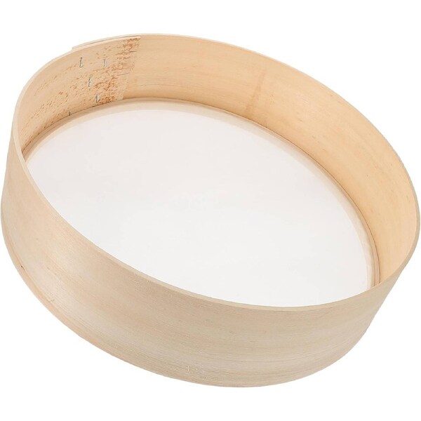 Velocity Shape Flour Sifter Wood Fine Mesh 100 Mesh Diameter 30Cm for Baking and Cooking