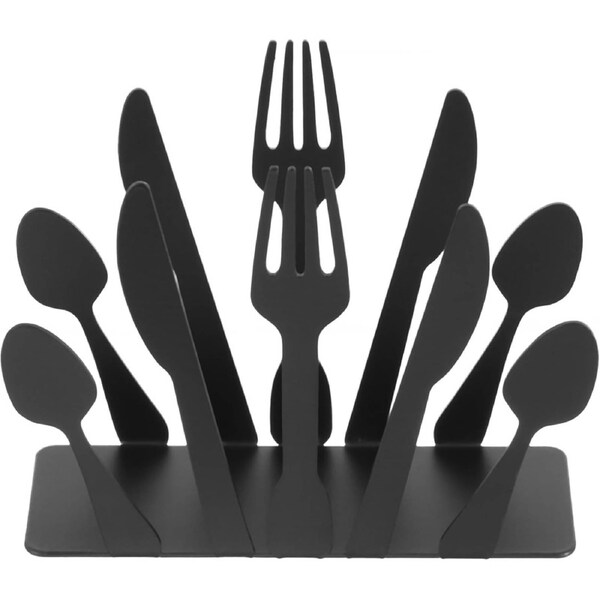 Velocity Iron Napkin Holder, Black, for Tissue and Paper Towels