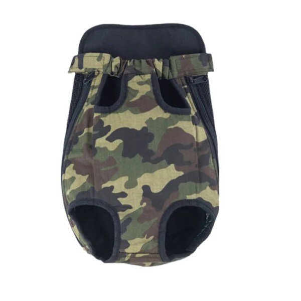 Anypet Camouflage Denim Pet Carrier Backpack With Front Pocket Medium