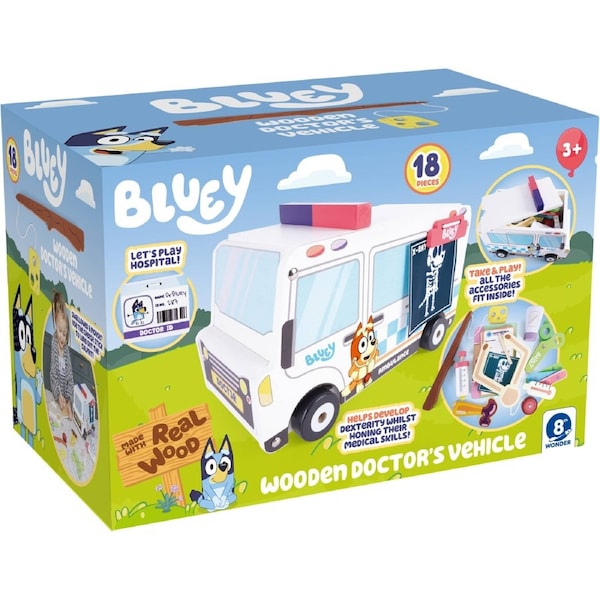 Bluey Wooden Doctor's Vehicle