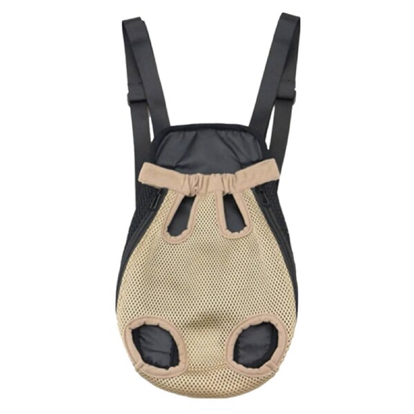Anypet Light Coffee Denim Pet Carrier Backpack Small With Front Pocket