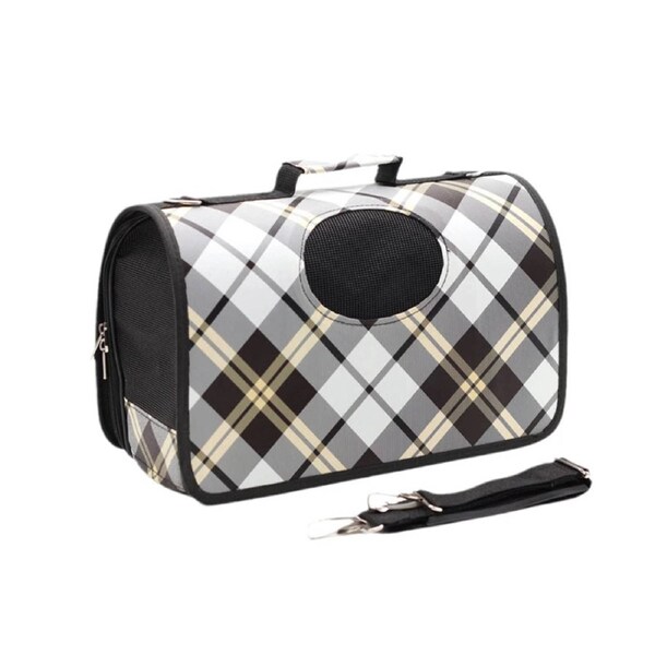 Anypet Small Linear Grey Pattern Pet Sling Bag Shoulder Carrier