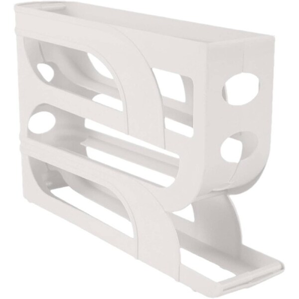 Velocity 4 Tiers Egg Holder for Fridge - Slide Egg Storage Box, Space-Saving Egg Tray, Egg Storage Container