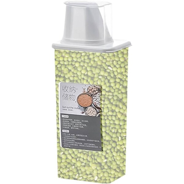 Velocity Rice Storage Container, Rice Containers - Transparent Tank with Measuring Cup, Grain Storage Container