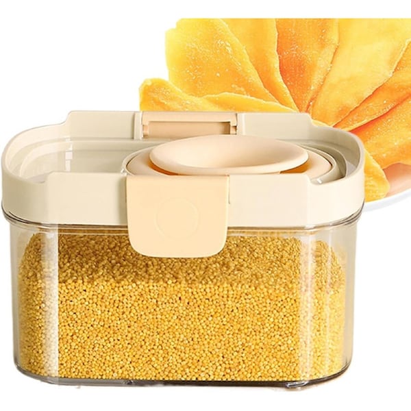 Velocity Airtight Cereal Containers, Acrylic Funnel-shaped Spout Cereal Holder Dispenser