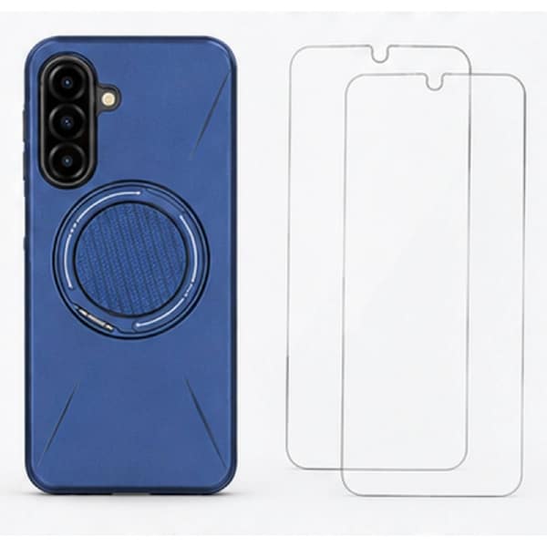 For Samsung Galaxy S26+Plus Blue Magsafe Spin Grip Phone Case + 2 Pack 9H Tempered Glass Screen Protectors