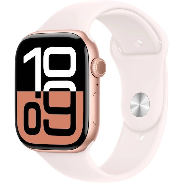 Apple Watch Series 10 46mm GPS MWWU3 Rose Gold Aluminum Light Blush Sport Band M/L - Brand New