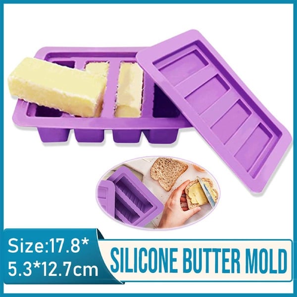 Premium Purple Silicone Butter Mould - with Lid