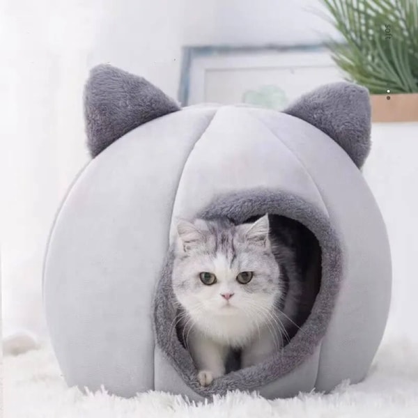 Premium Soft Washable Cat House Bed - 33 x 33 x 33cm