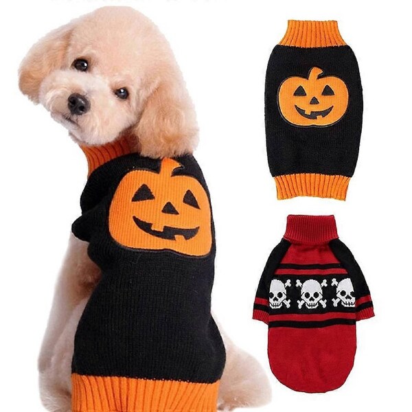 JOYBUY Skull Pumpkin Halloween Pet Sweater Pet Costume Dog Costume Big Dog Costume——m